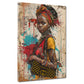 Pop Art donna africana tradizionale con lusso e stile quadro
