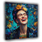Pop Art frida fiori farfalle ritratto quadro