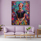 Pop Art Frida ritratto colorato donna sorridente quadro