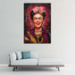 Pop art frida ritratto colorato donna sorridente quadro