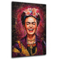 Pop art frida ritratto colorato donna sorridente quadro