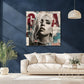 Pop Art Gaga ritratto in bianco nero con tipografia quadro