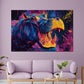 Pop art ippopotamo colori vivaci quadro
