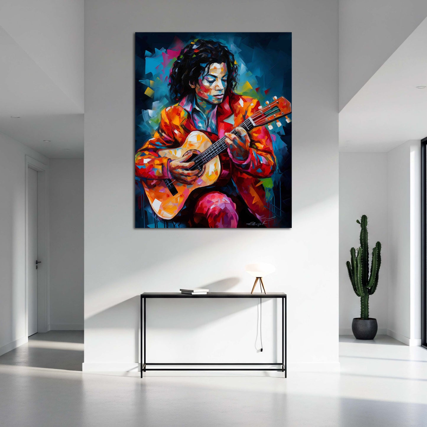 Pop Art Jackson chitarrista ritratto musicale quadro