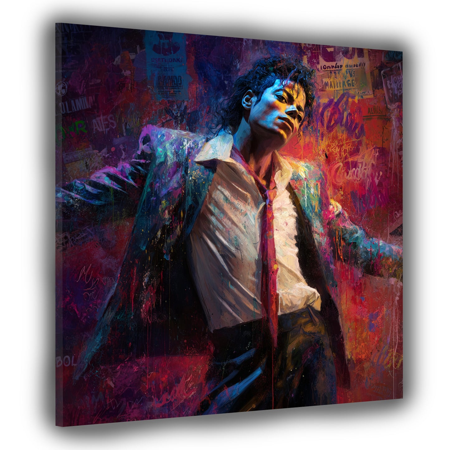 Pop Art Jackson icona musicale in posa dinamica quadro