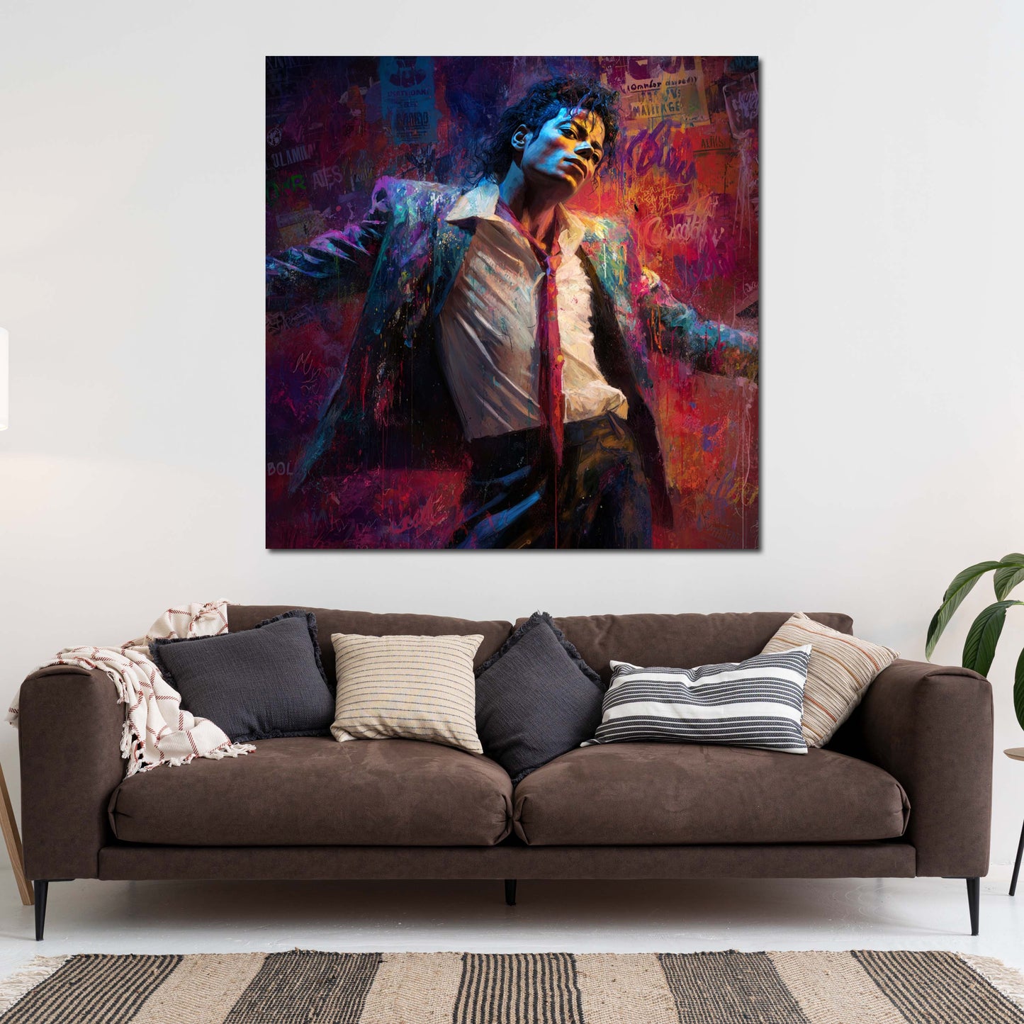 Pop Art Jackson icona musicale in posa dinamica quadro