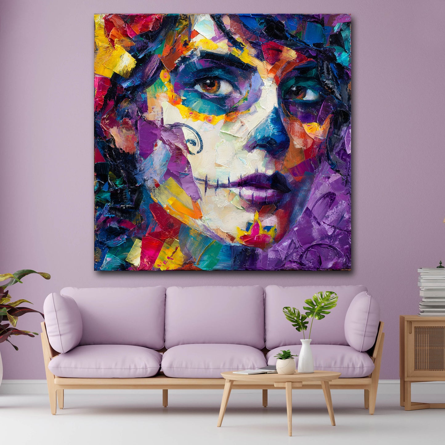 Pop Art La Catrina ritratto messicano colorato quadro