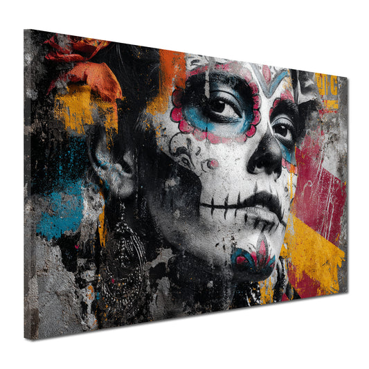 Pop Art la catrina volto donna quadro