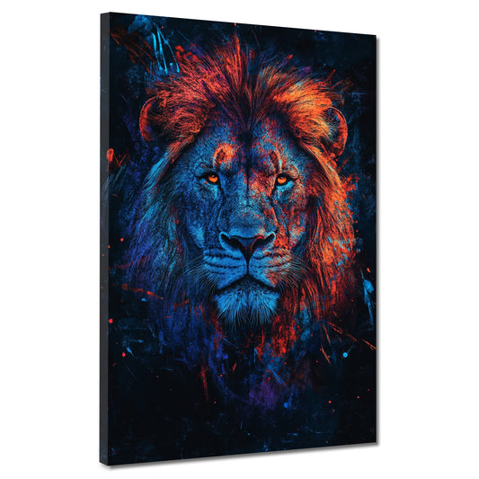 Pop Art leone maestoso colori accesi quadro