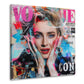 Pop Art Madonna ritratto stile rivista colori vivaci quadro