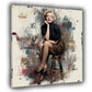 Pop Art Marilyn icona fashion in stile vintage quadro