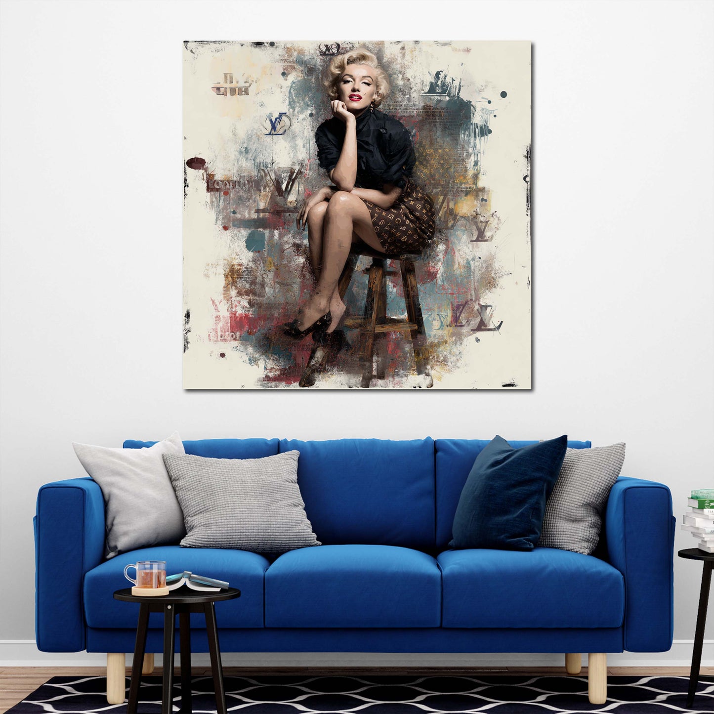 Pop Art Marilyn icona fashion in stile vintage quadro