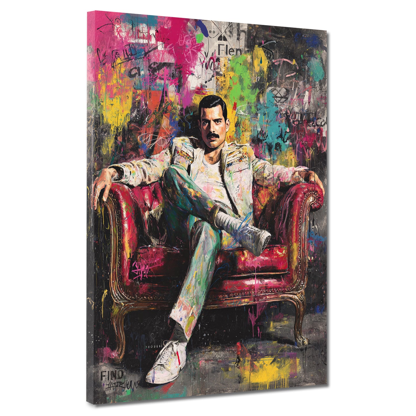 Pop Art Mercury rilassato con sfondo vivace quadro