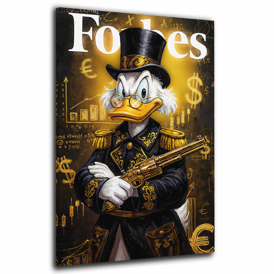 Pop art Paperone soldi potere successo business quadro