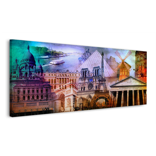 Pop Art parigi monumenti collage quadro