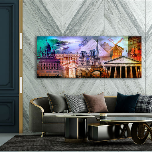 Pop Art parigi monumenti collage quadro