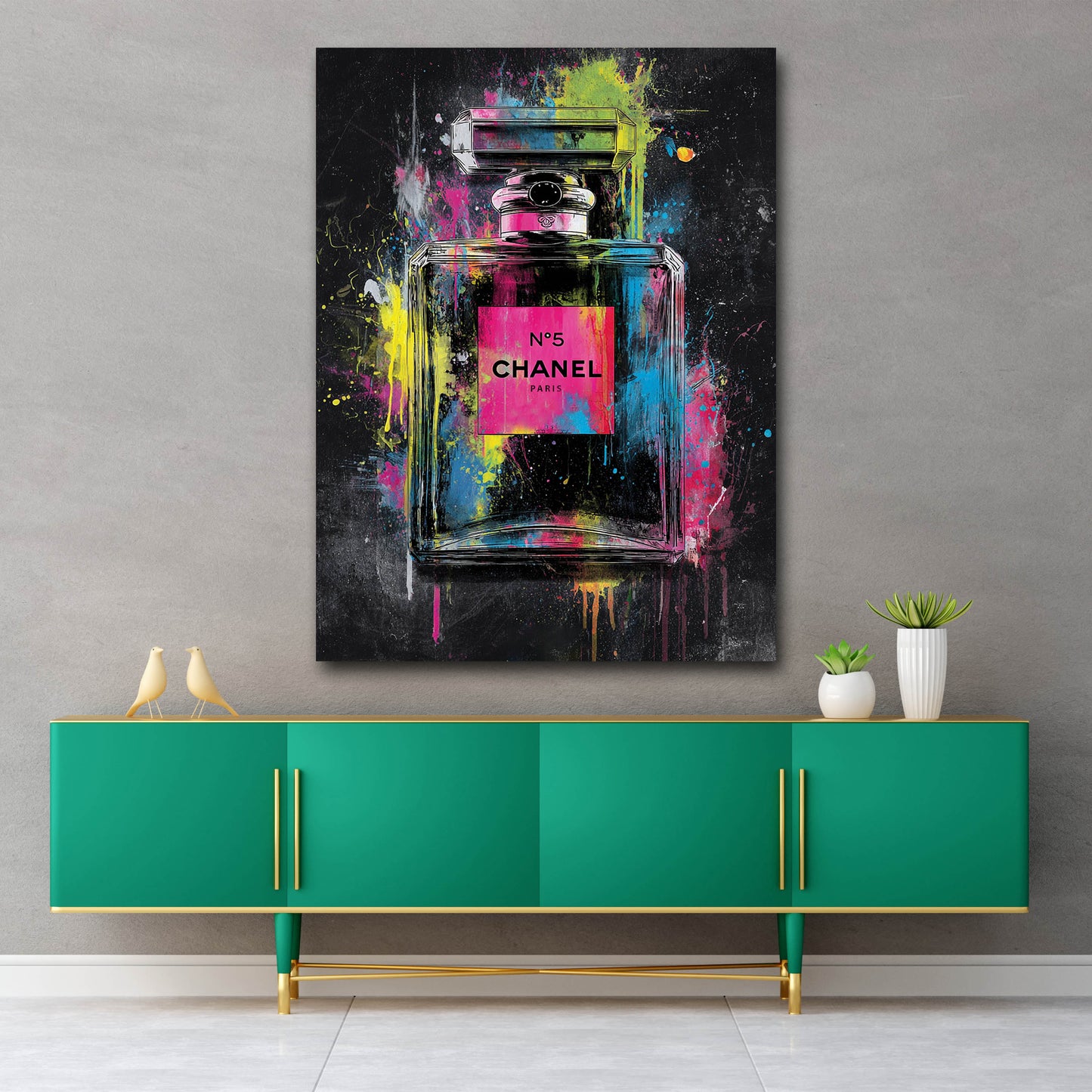 Pop Art profumo flacone moda colorato quadro