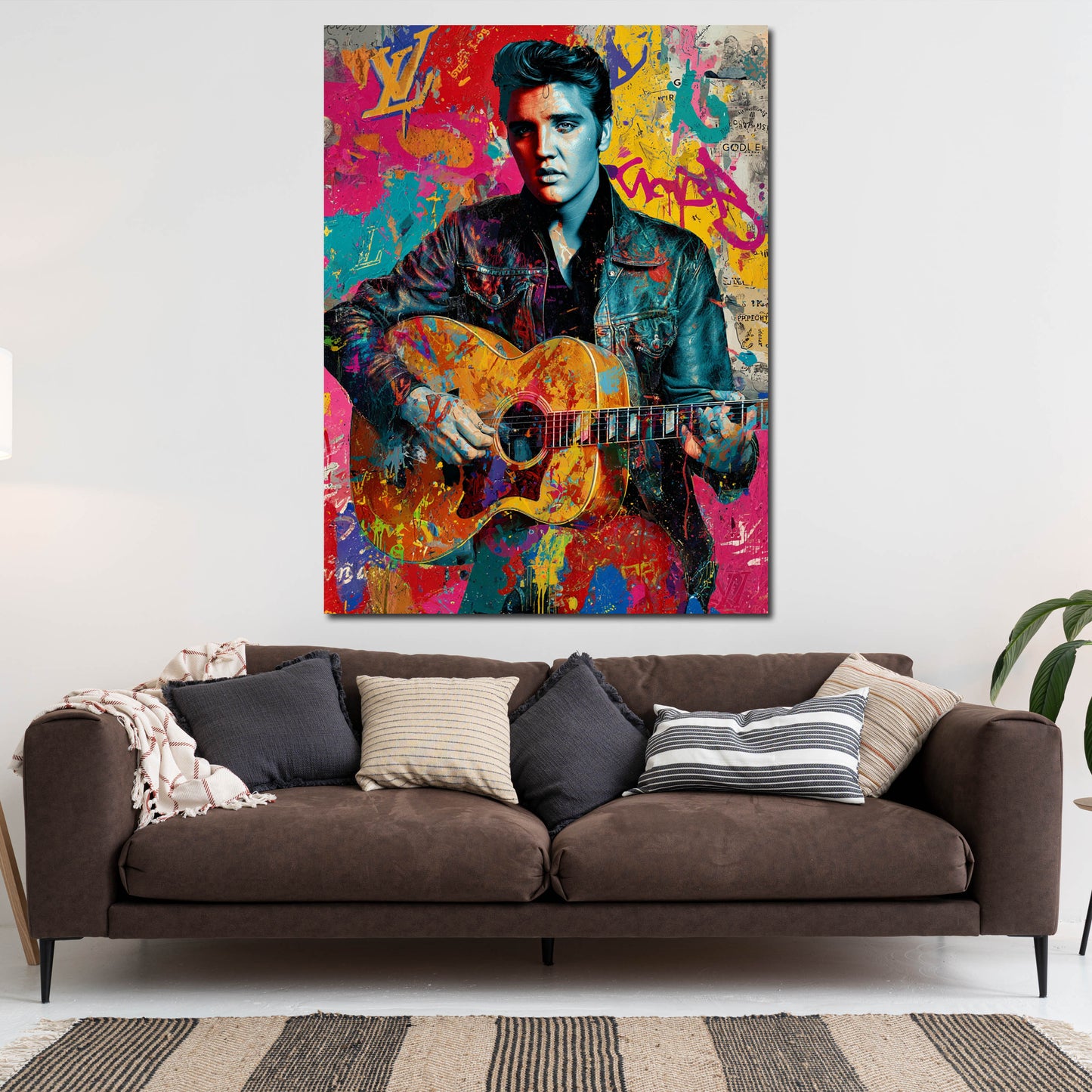 Pop Art ritratto elvis con chitarra quadro