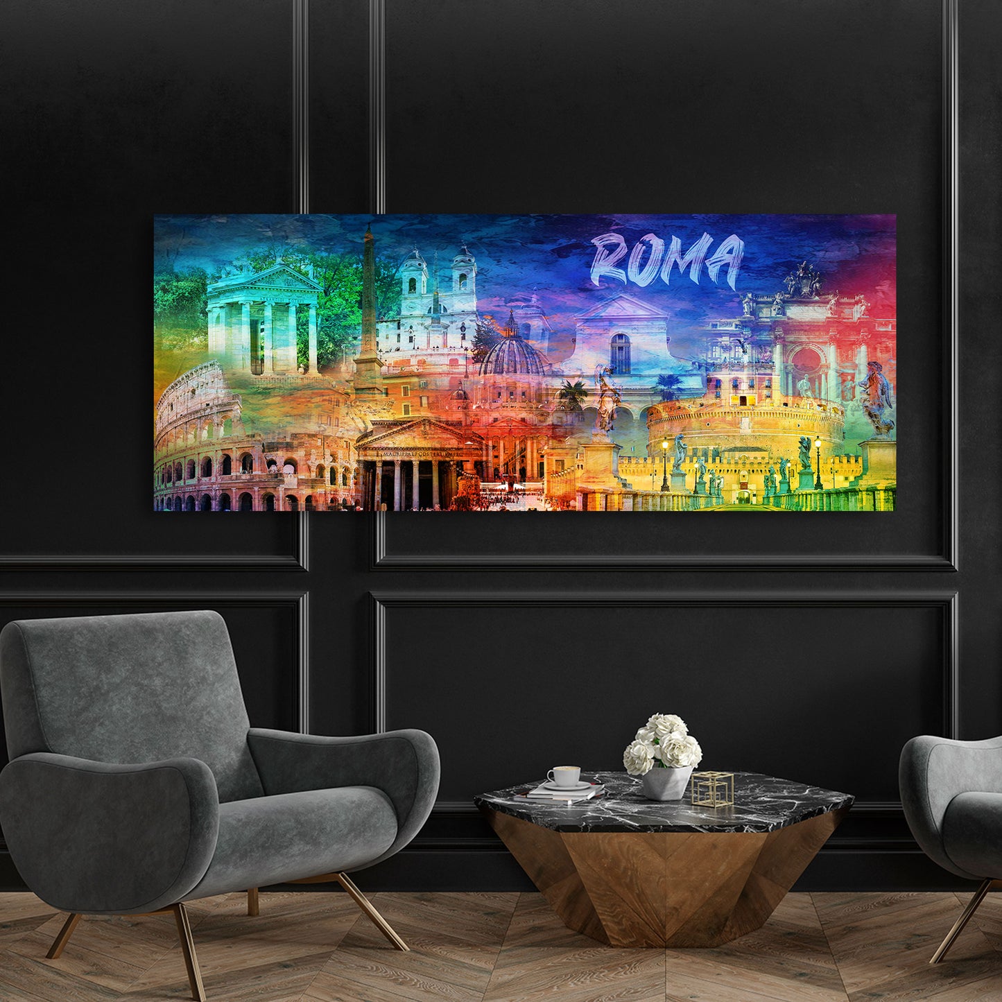 Pop Art roma monumenti antichi architettura quadro