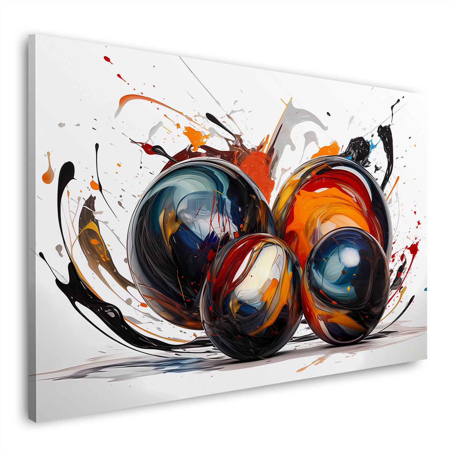 Pop art sfere astratte su sfondo bianco quadro