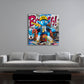 Pop Art Smurf personaggio blu con stile boss quadro