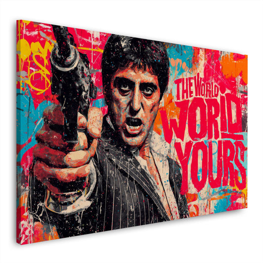 Pop Art street art Scarface the world is yours gangster quadro
