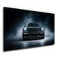 Porsche 911 nera di fronte in atmosfera di fumo scenica quadro