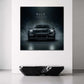 Porsche nera con scritta Rule Your World motivazionale quadro