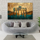 Porta di Brandeburgo oro turchese dai toni caldi quadro