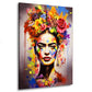 Quadro astratto frida con fiori e colori vivaci in stile Pop Art
