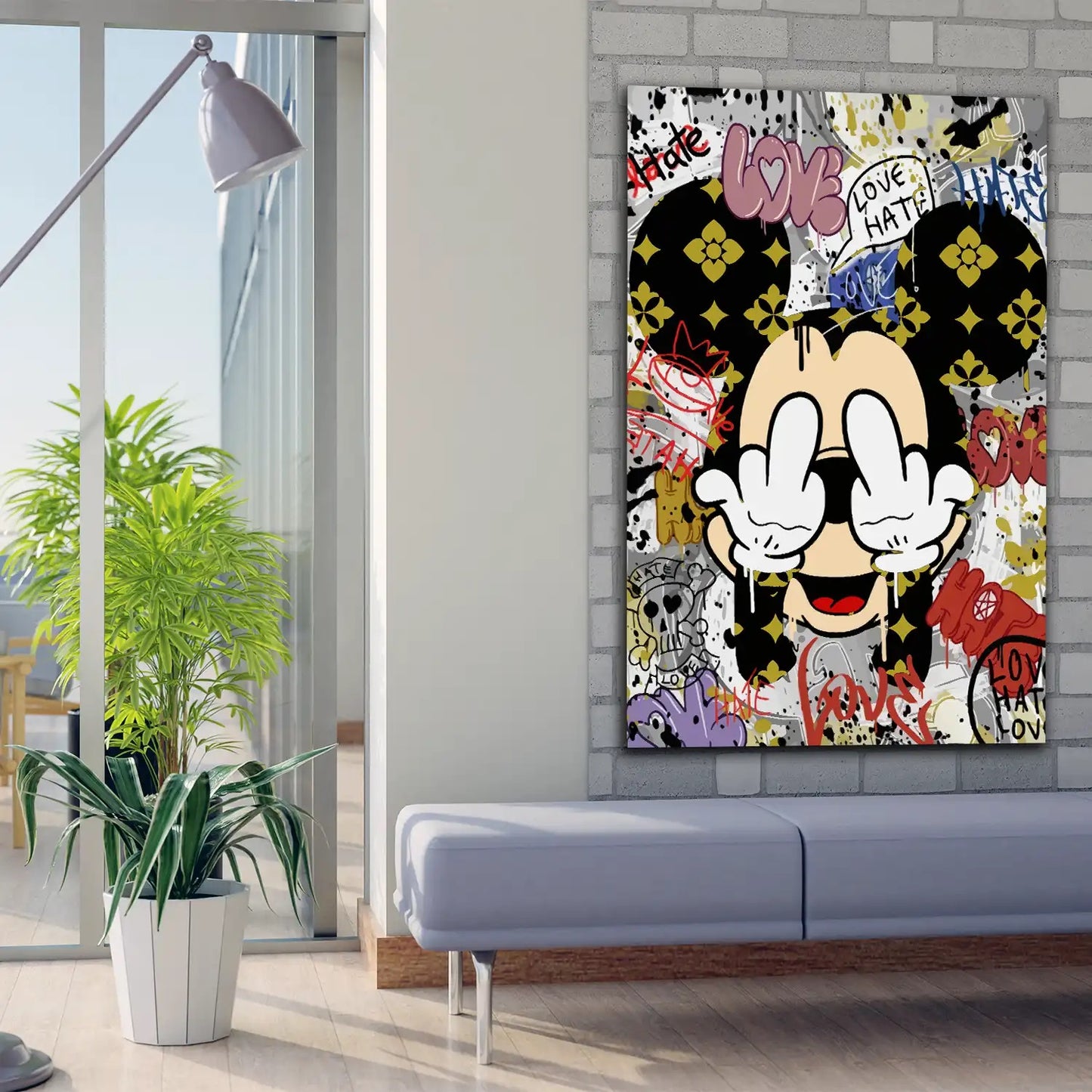 Quadro Topolino Abstract Style