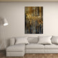 Quadro stampa su tela opera d'arte Zebra astratta Gold Style