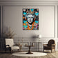 Queen con cuffie e corona in stile Graffiti Pop Art quadro