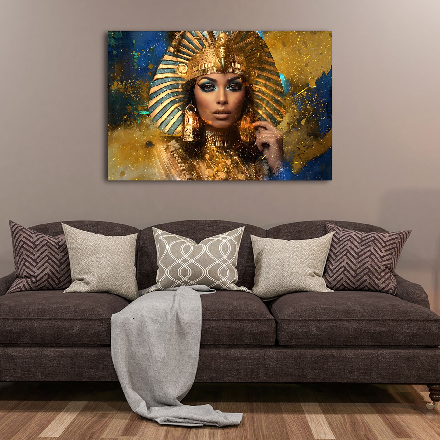 Regina egizia ritratto oro fantasia quadro