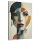 Ritratto astratto femminile arte geometrica quadro