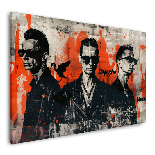 Ritratto band Depeche Mode stile Pop Art colorato quadro