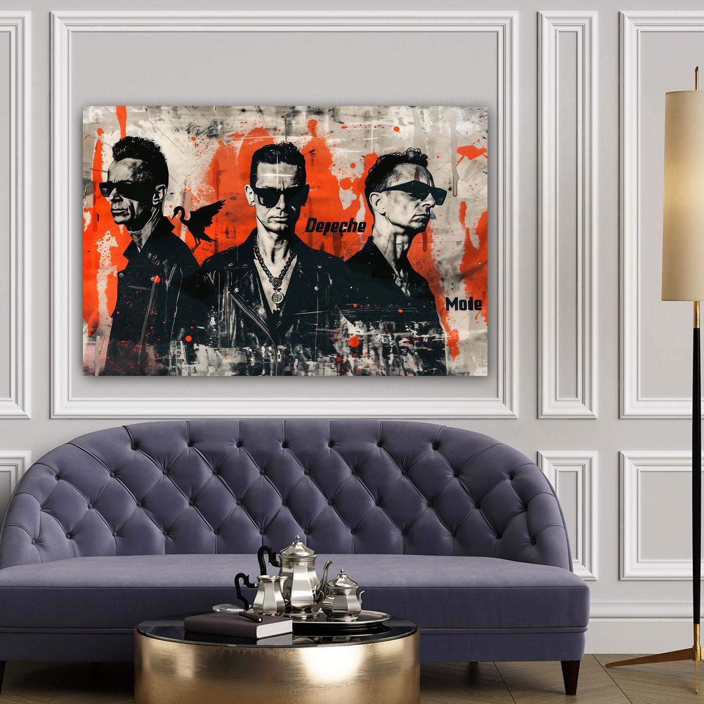 Ritratto band Depeche Mode stile Pop Art colorato quadro