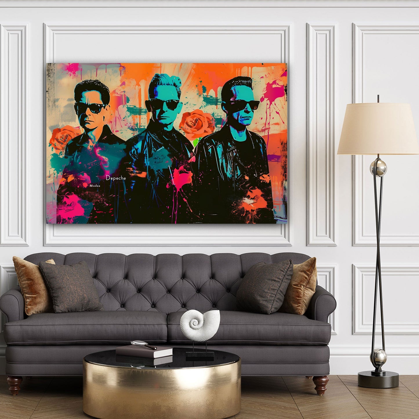 Ritratto Depeche Mode stile pop art colorato uomini quadro