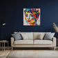 Ritratto di Audrey pop art quadro in soggiorno
