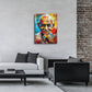 Quadro Gandhi colorato ambientato