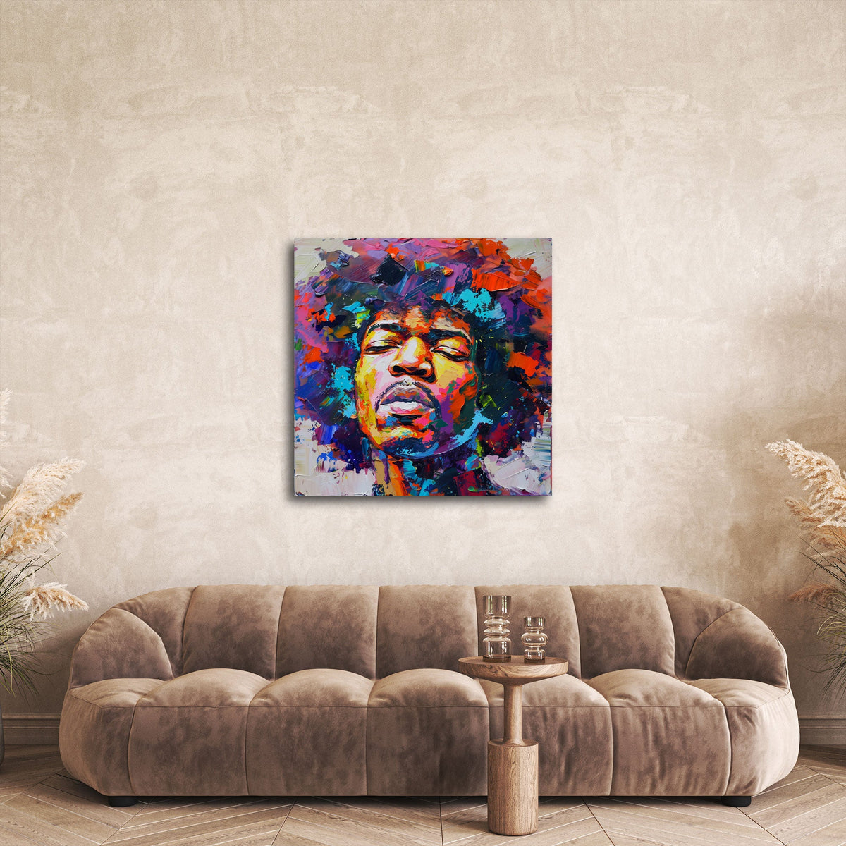 Quadro Hendrix colorato ambientato