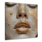 Ritratto donna oro texture in stile contemporaneo quadro