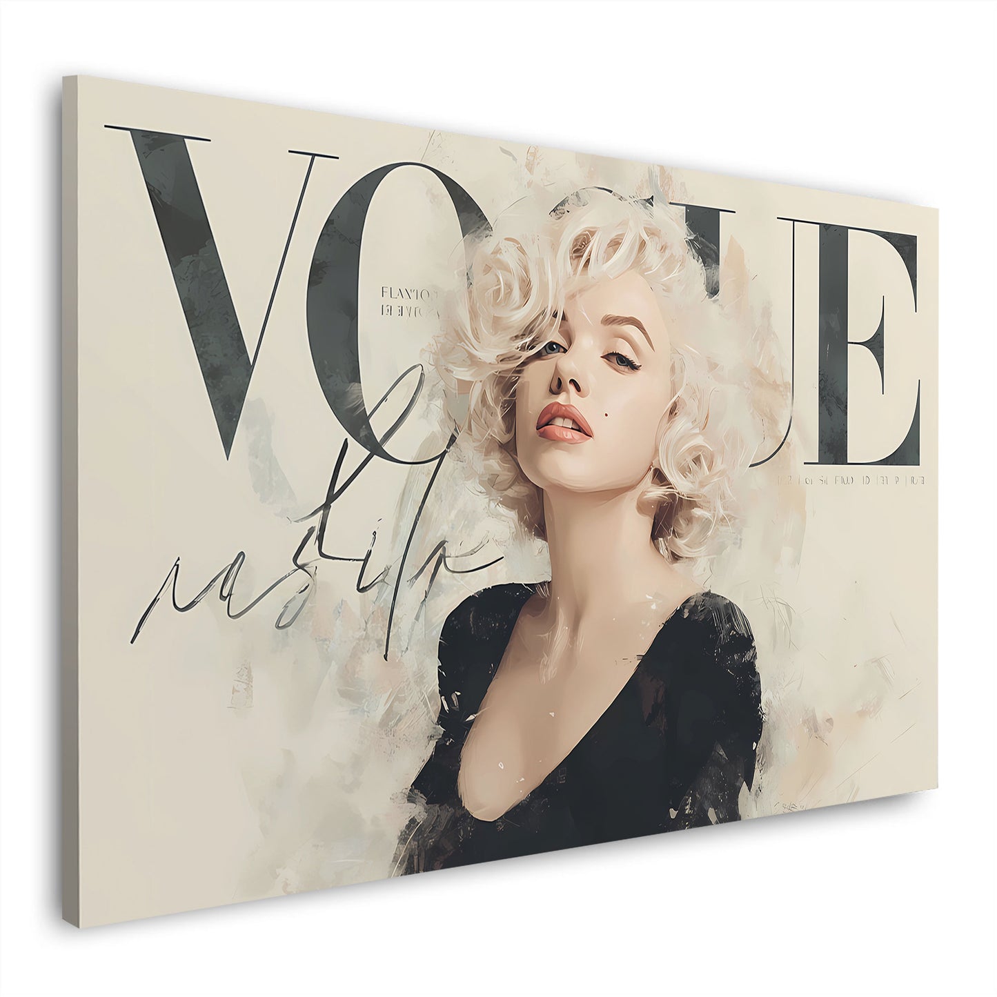 Ritratto Marilyn elegante stile rivista moda quadro