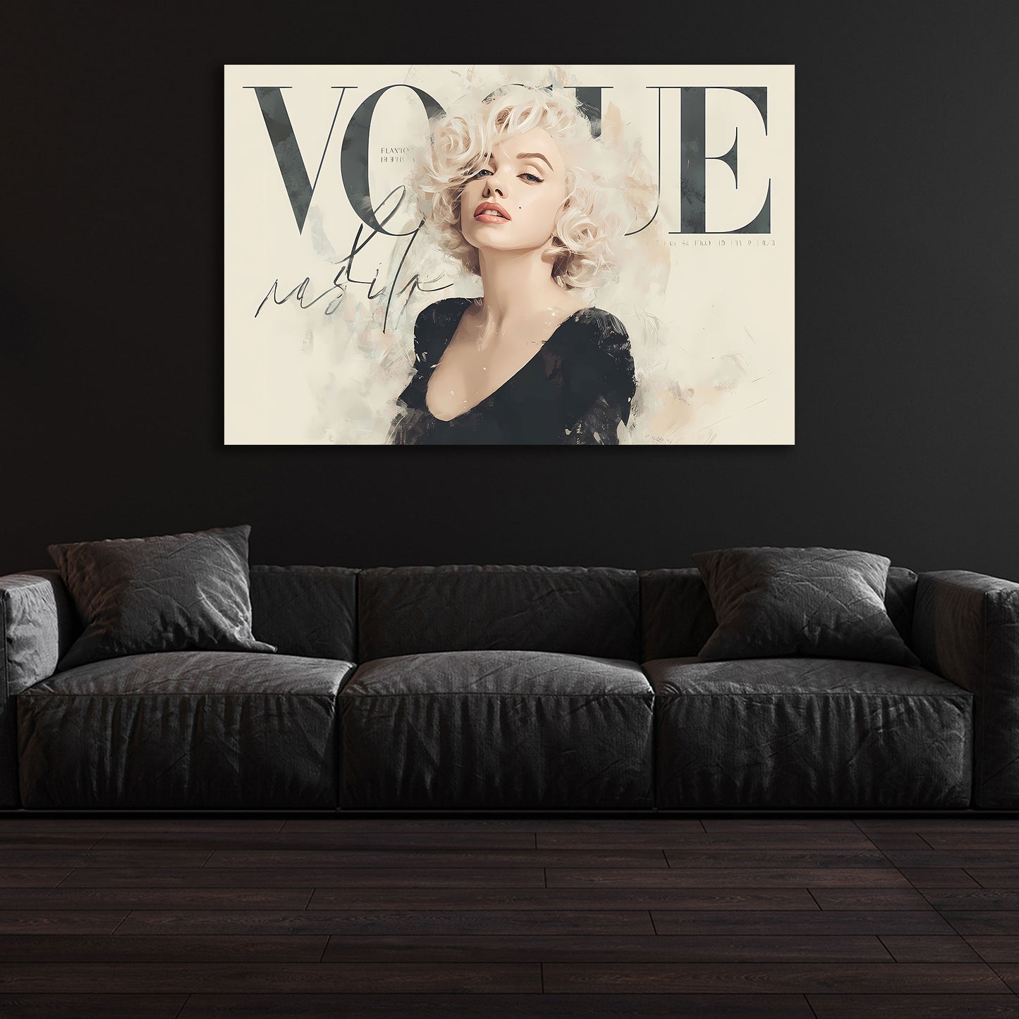 Ritratto Marilyn elegante stile rivista moda quadro