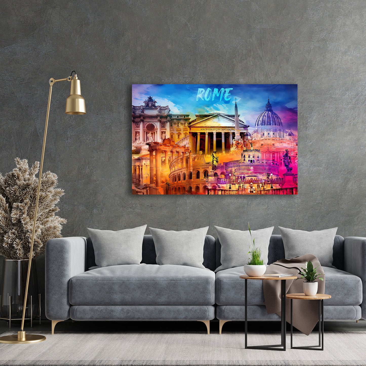 Roma Pop Art colosseo san pietro pantheon monumenti quadro