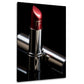 Rossetto rosso lusso nero in stile contemporaneo quadro