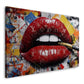 Labbra rosse con design di lusso nella Pop Art quadro