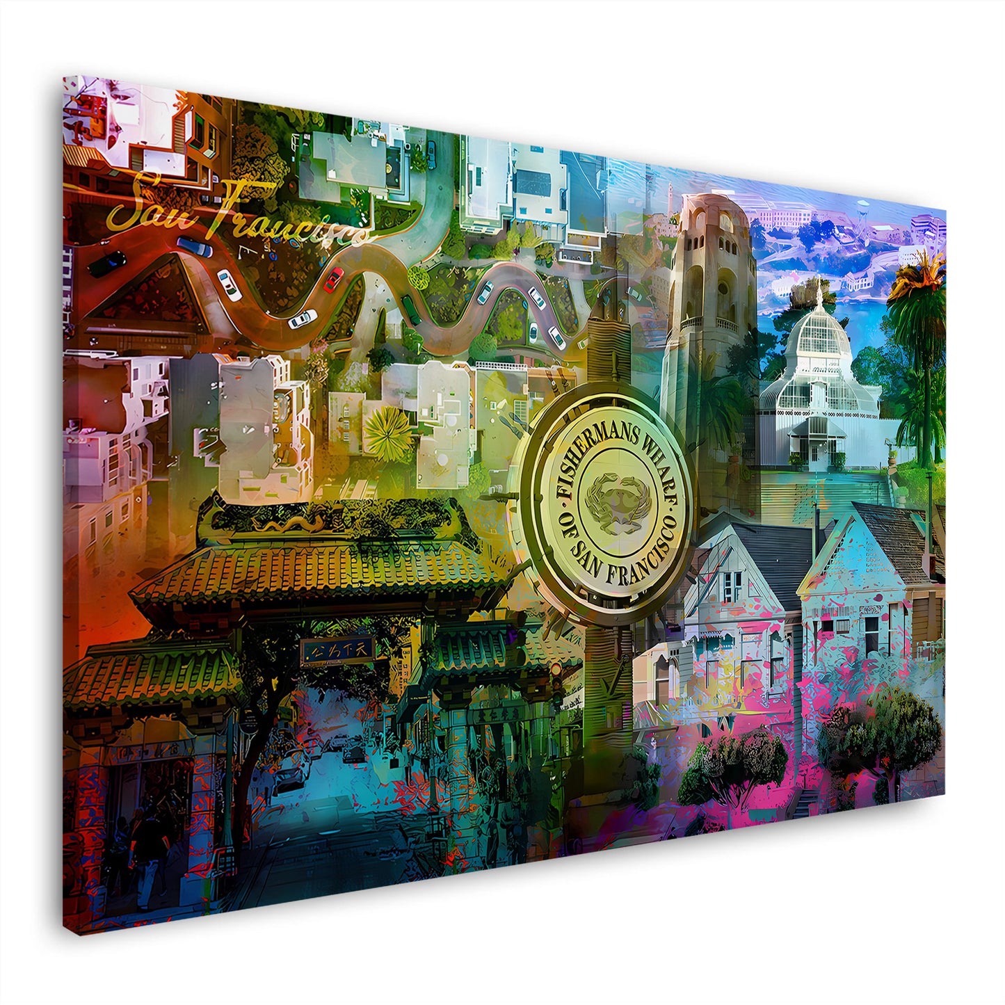 San Francisco Pop Art lombard street famosi città quadro