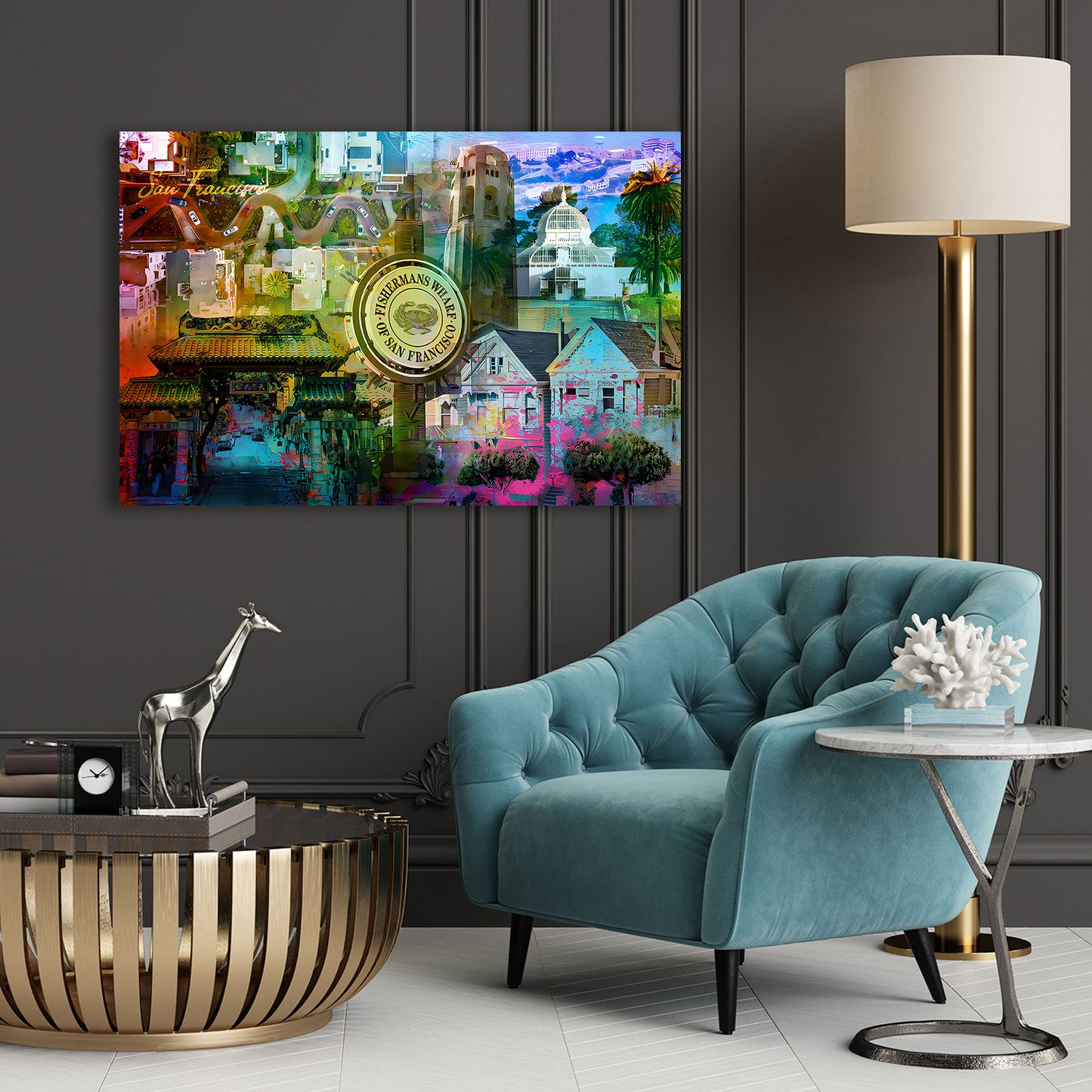 San Francisco Pop Art lombard street famosi città quadro