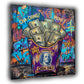 Scatola di patatine con dollari Cha Ching Pop Art Graffiti quadro